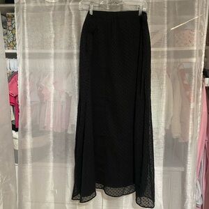 Old Navy Polka Dot Black Maxi Skirt